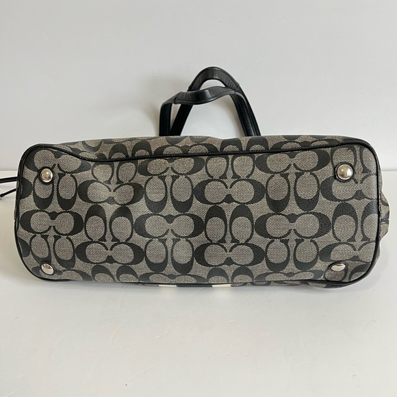 Coach black signature logo shoulder tote bags F22908 - Picture 5 of 11
